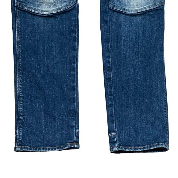 G-STAR RAW MENS JEANS 5620 3D SLIM W28 L32 BLUE DISTRESSED PAINT BIKER DENIM - Picture 4 of 9